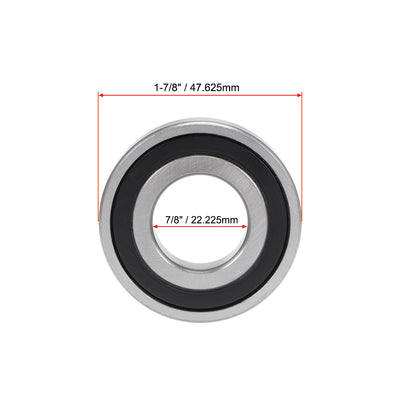 Harfington Uxcell Deep Groove Ball Bearings Inch Double Sealed Chrome Steel ABEC-1 Z2