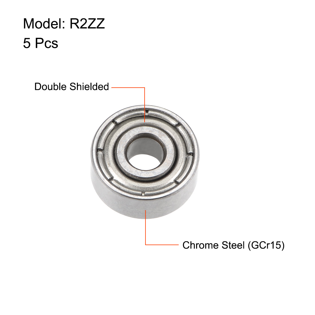 uxcell Uxcell Deep Groove Ball Bearing Double Shielded Z2 Bearings