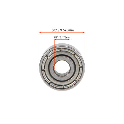 Harfington Uxcell Deep Groove Ball Bearing Double Shielded Z2 Bearings