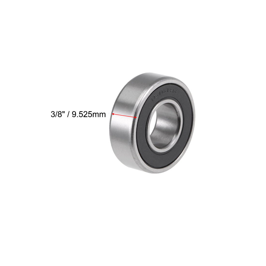 uxcell Uxcell Deep Groove Ball Bearings Double Sealed Chrome Steel ABEC1 Z2