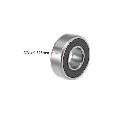 Harfington Uxcell Deep Groove Ball Bearings Double Sealed Chrome Steel ABEC1 Z2