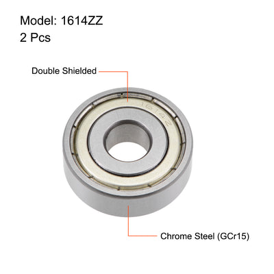 Harfington Uxcell Deep Groove Ball Bearings Z2 Double Shielded Chrome Steel Roller