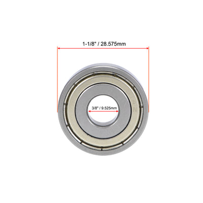 Harfington Uxcell Deep Groove Ball Bearings Z2 Double Shielded Chrome Steel Roller