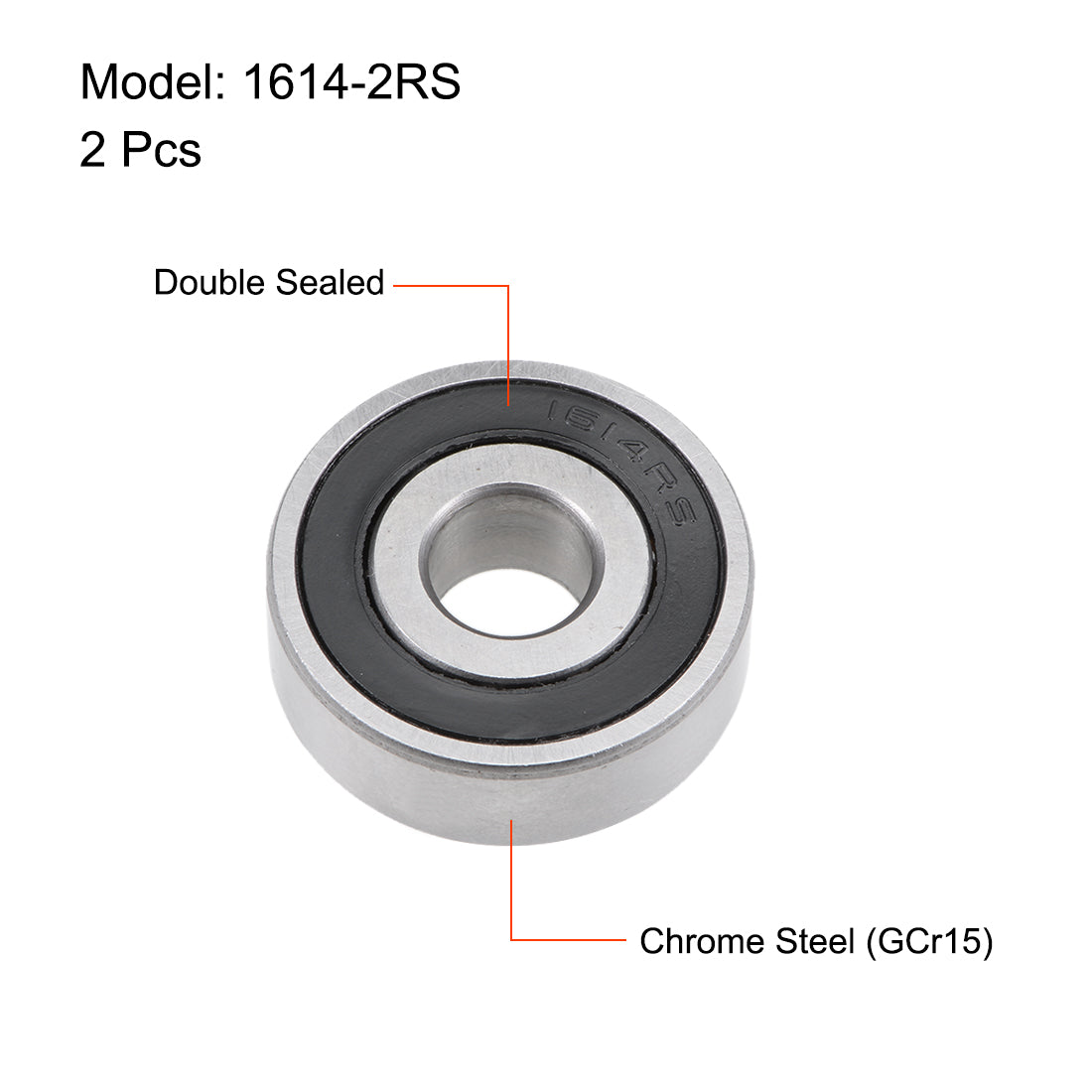 uxcell Uxcell Deep Groove Ball Bearings Inch Double Sealed Chrome Steel ABEC1