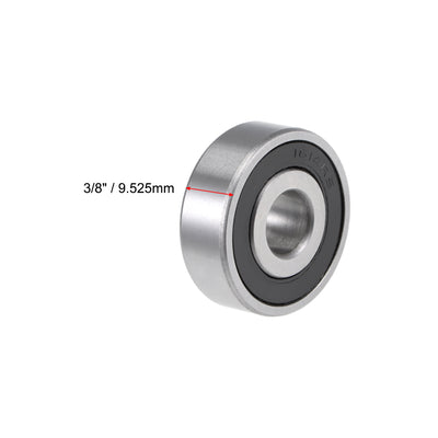 Harfington Uxcell Deep Groove Ball Bearings Inch Double Sealed Chrome Steel ABEC1