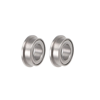 Harfington Uxcell Flanged Ball Bearing Double Shield Chrome Bearings