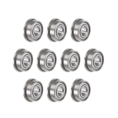 Harfington Uxcell Flanged Ball Bearing Double Shielded Chrome Bearings