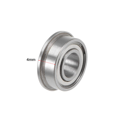 Harfington Uxcell Flanged Ball Bearing Double Shield Chrome Bearings