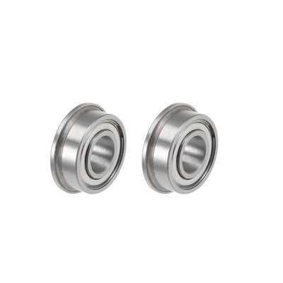 Harfington Uxcell Flanged Ball Bearing Double Shield Chrome Bearings