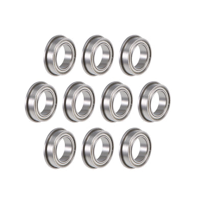 Harfington Uxcell Flanged Ball Bearing Double Shielded Chrome Bearings