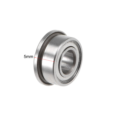 Harfington Uxcell Flanged Ball Bearings Shielded Chrome Steel Bearings