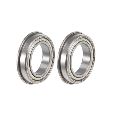 Harfington Uxcell Flange Ball Bearing Shielded Chrome Steel Bearing