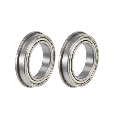 Harfington Uxcell Flange Ball Bearing Shielded Chrome Steel Bearing