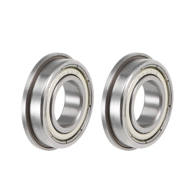 Harfington Uxcell Flange Ball Bearing Shielded Chrome Steel Bearing