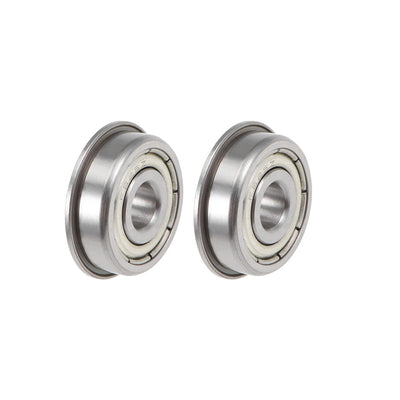 Harfington Uxcell Flange Ball Bearing Shielded Chrome Steel Bearing