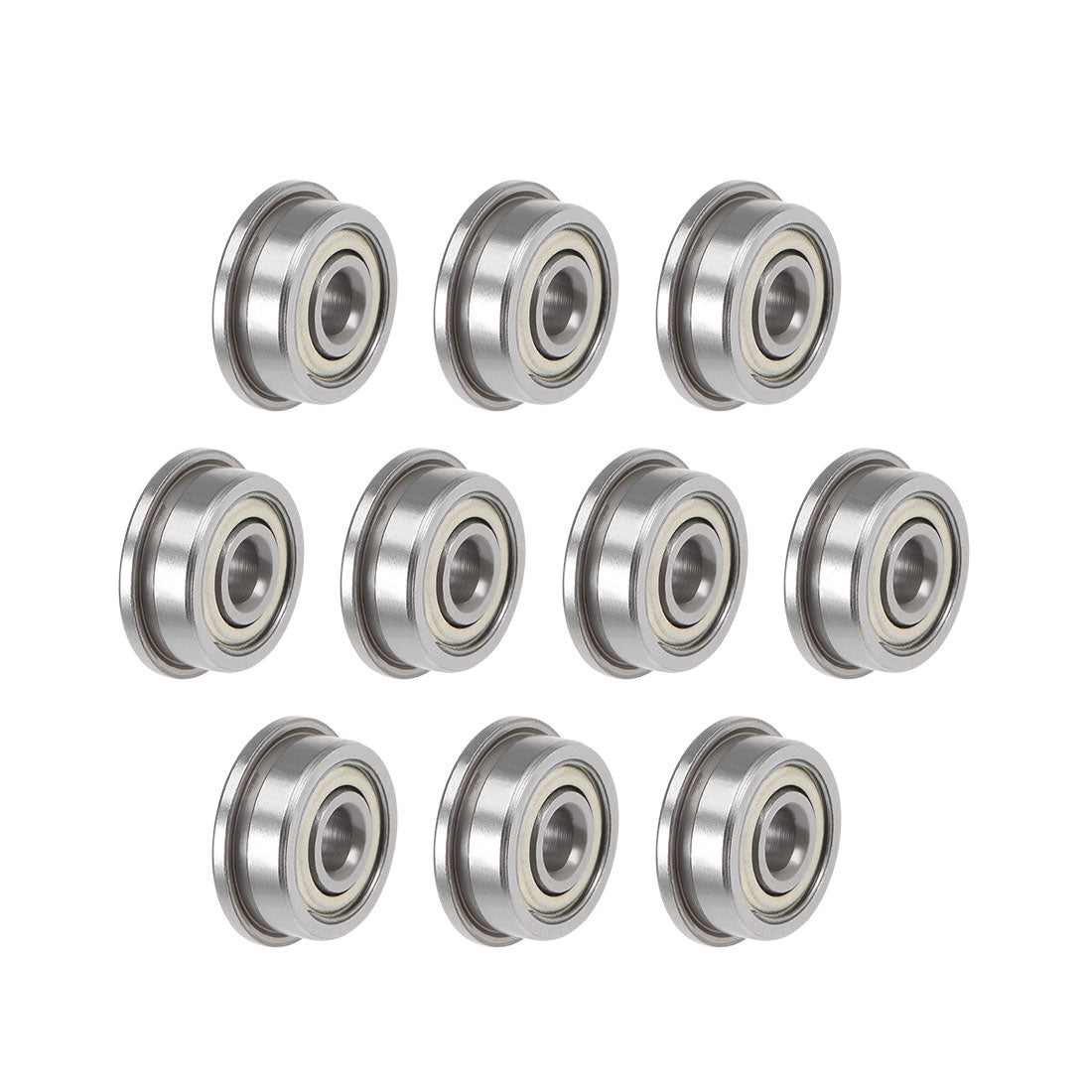 uxcell Uxcell F623ZZ Flange Ball Bearing 3x10x4mm Shielded Chrome Bearings 10pcs