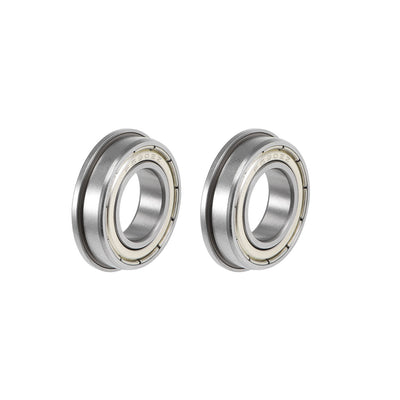 Harfington Uxcell Flange Ball Bearing Shielded Chrome Steel Bearing