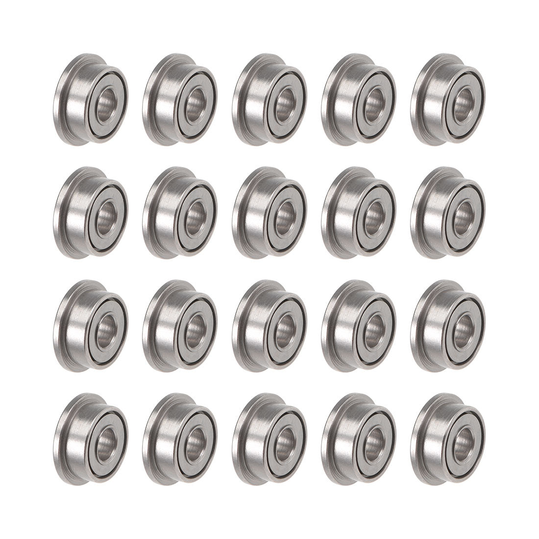 uxcell Uxcell F682ZZ Flange Ball Bearing 2mmx5mmx2.3mm Double Shielded Chrome Bearings 20 Pcs