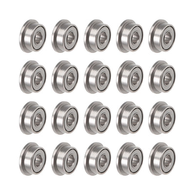 Harfington Uxcell F682ZZ Flange Ball Bearing 2mmx5mmx2.3mm Double Shielded Chrome Bearings 20 Pcs