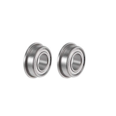 Harfington Uxcell Flanged Ball Bearings Shielded Chrome Steel Bearings