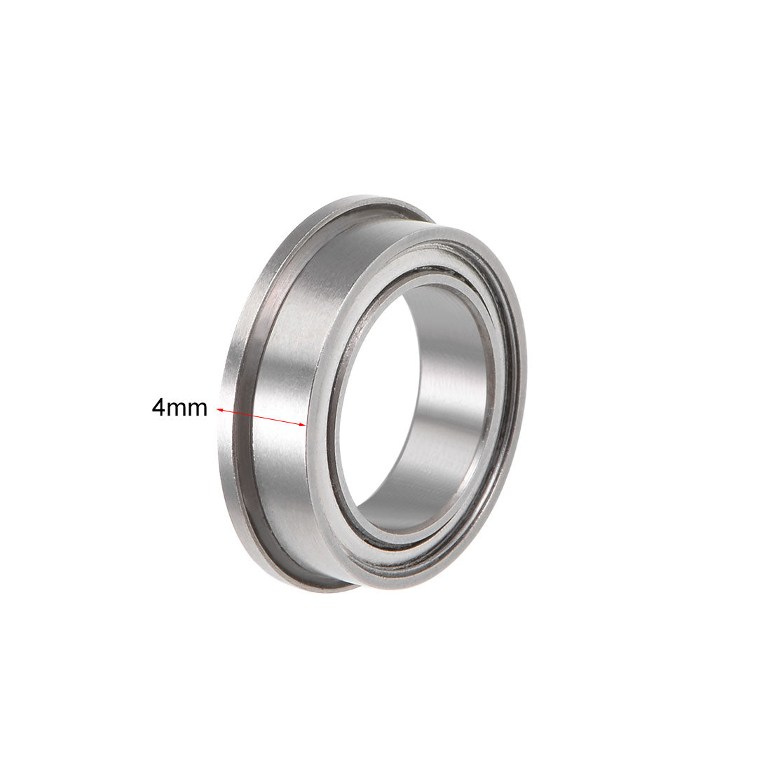 uxcell Uxcell F6700ZZ Flange Ball Bearing 10mmx15mmx4mm Double Shielded Chrome Bearings 10 Pcs