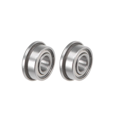 Harfington Uxcell Flanged Ball Bearings Shielded Chrome Steel Bearings