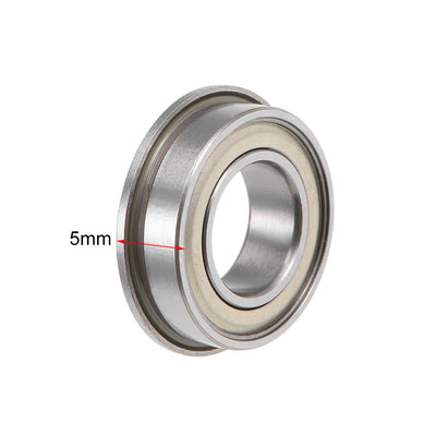 Harfington Uxcell F689ZZ Flange Ball Bearing 9x17x5mm Shielded Chrome Bearings 10pcs