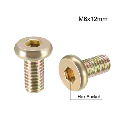 Harfington Uxcell Hex Socket Cap Machine Screws Zinc Plated Fasteners Thread