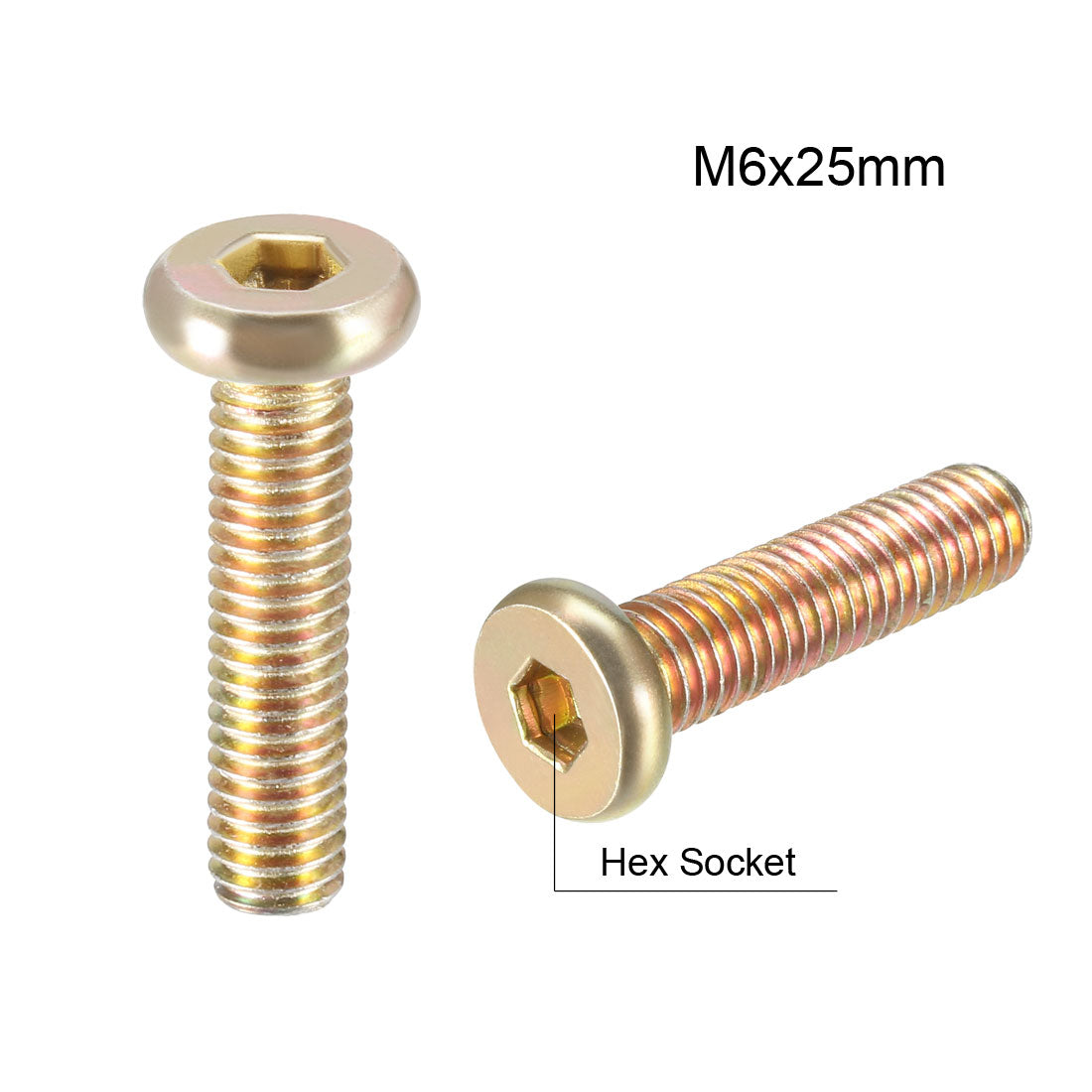 uxcell Uxcell Hex Socket Cap Machine Screws Zinc Plated Fasteners Thread