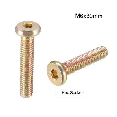 Harfington Uxcell Hex Socket Cap Machine Screws Zinc Plated Fasteners Bolts Thread