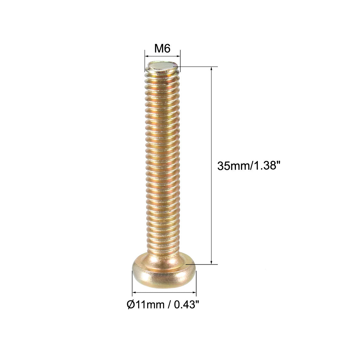 uxcell Uxcell Hex Socket Cap Machine Screws Zinc Plated Fasteners Bolts Thread