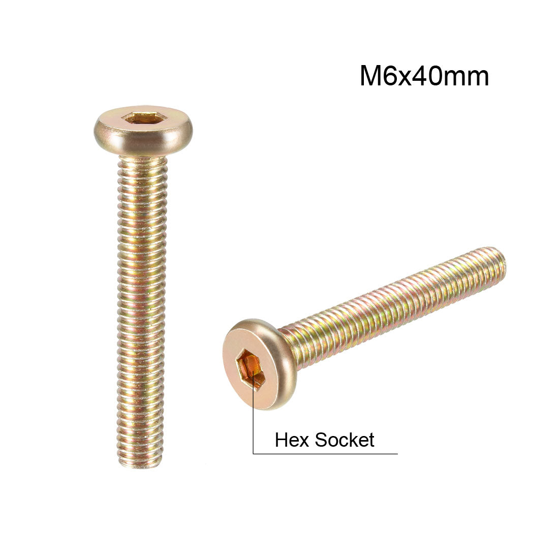 uxcell Uxcell Hex Socket Cap Machine Screws Zinc Plated Fasteners Thread