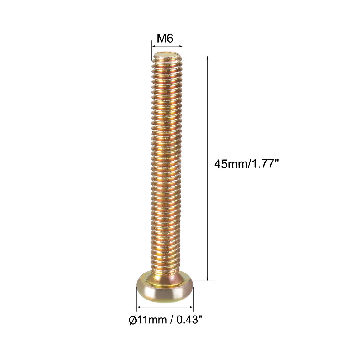 uxcell Uxcell Hex Socket Cap Machine Screws Zinc Plated Fasteners Bolts Thread