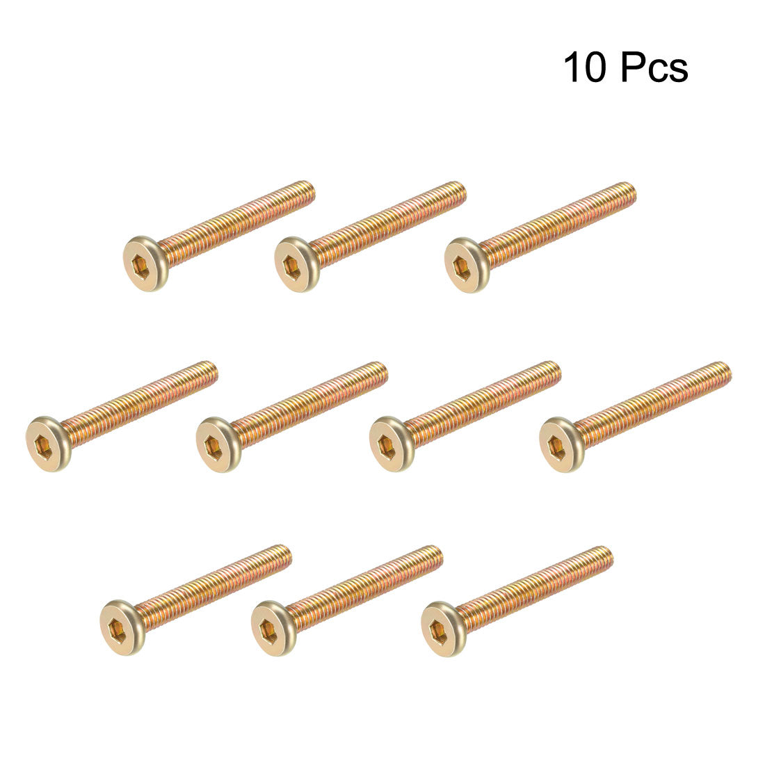 uxcell Uxcell Hex Socket Cap Machine Screws Zinc Plated Fasteners Bolts Thread