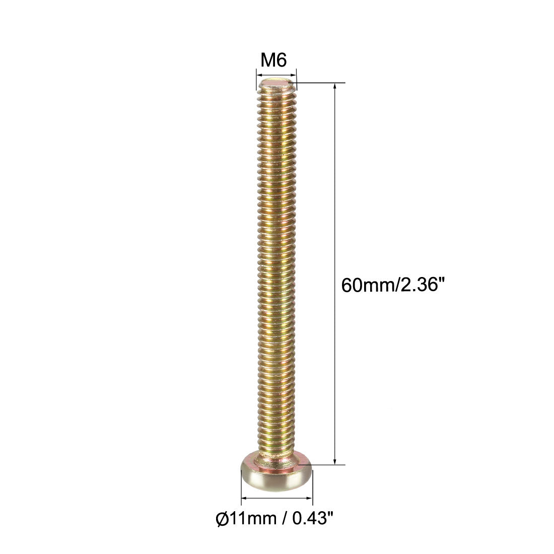 uxcell Uxcell Hex Socket Cap Machine Screws Zinc Plated Fasteners Bolts Thread