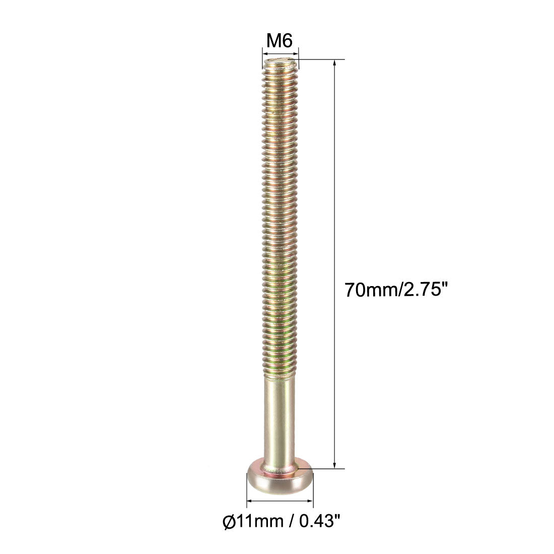 uxcell Uxcell Furniture Screw, Hex Socket Cap Machine Screws, Thread Carbon Steel