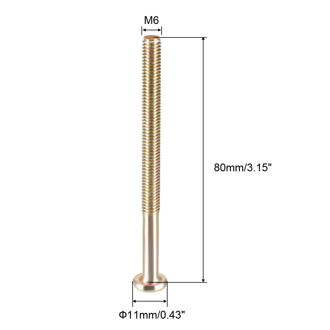 uxcell Uxcell Furniture Screw, Hex Socket Cap Machine Screws, Thread Carbon Steel