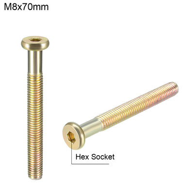 Harfington Uxcell Furniture Screw, Hex Socket Cap Machine Screws, Thread Carbon Steel