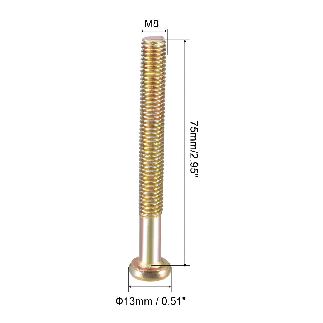 uxcell Uxcell Furniture Screw Hex Socket Plated Fasteners Thread Carbon Steel