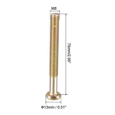 Harfington Uxcell Furniture Screw Hex Socket Plated Fasteners Thread Carbon Steel