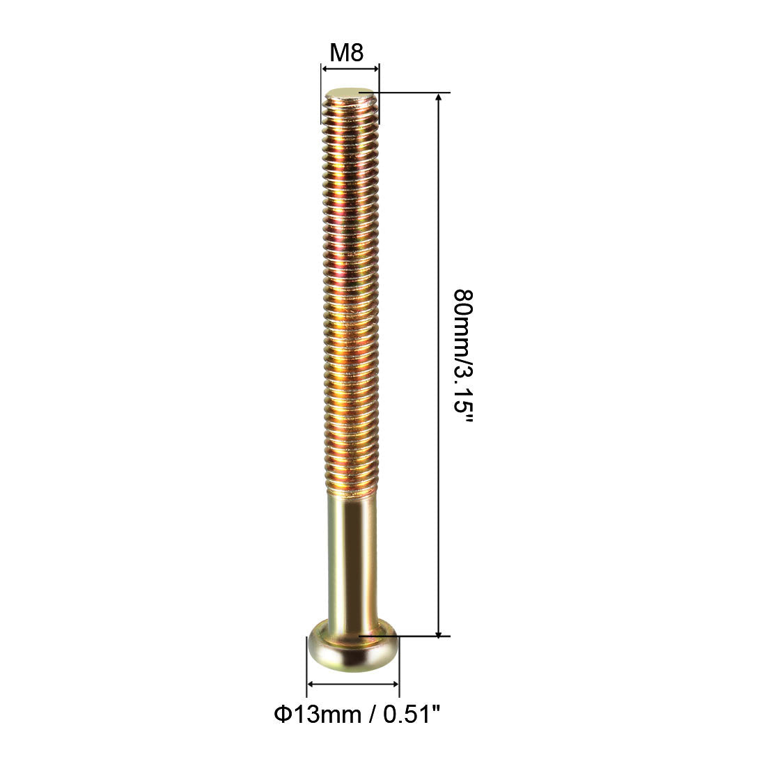 uxcell Uxcell Furniture Screw Hex Socket Plated Fasteners Thread Carbon Steel