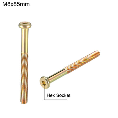 Harfington Uxcell Furniture Screw Hex Socket Plated Fasteners Thread Carbon Steel