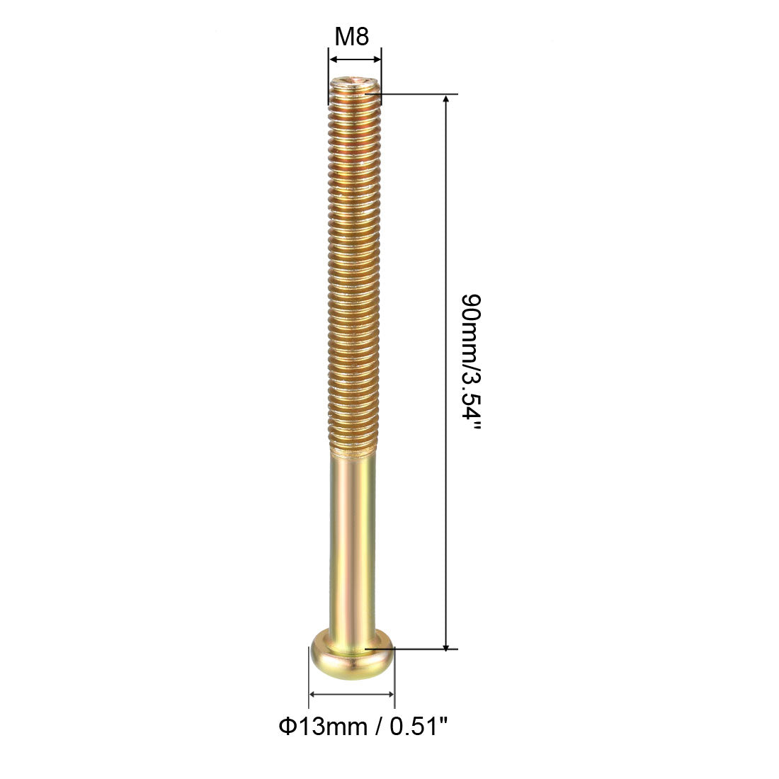 uxcell Uxcell Furniture Screw Hex Socket Plated Fasteners Thread Carbon Steel