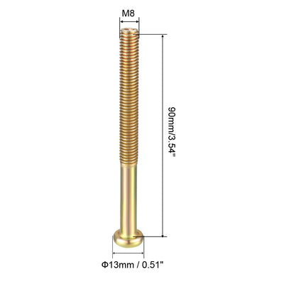 Harfington Uxcell Furniture Screw Hex Socket Plated Fasteners Thread Carbon Steel