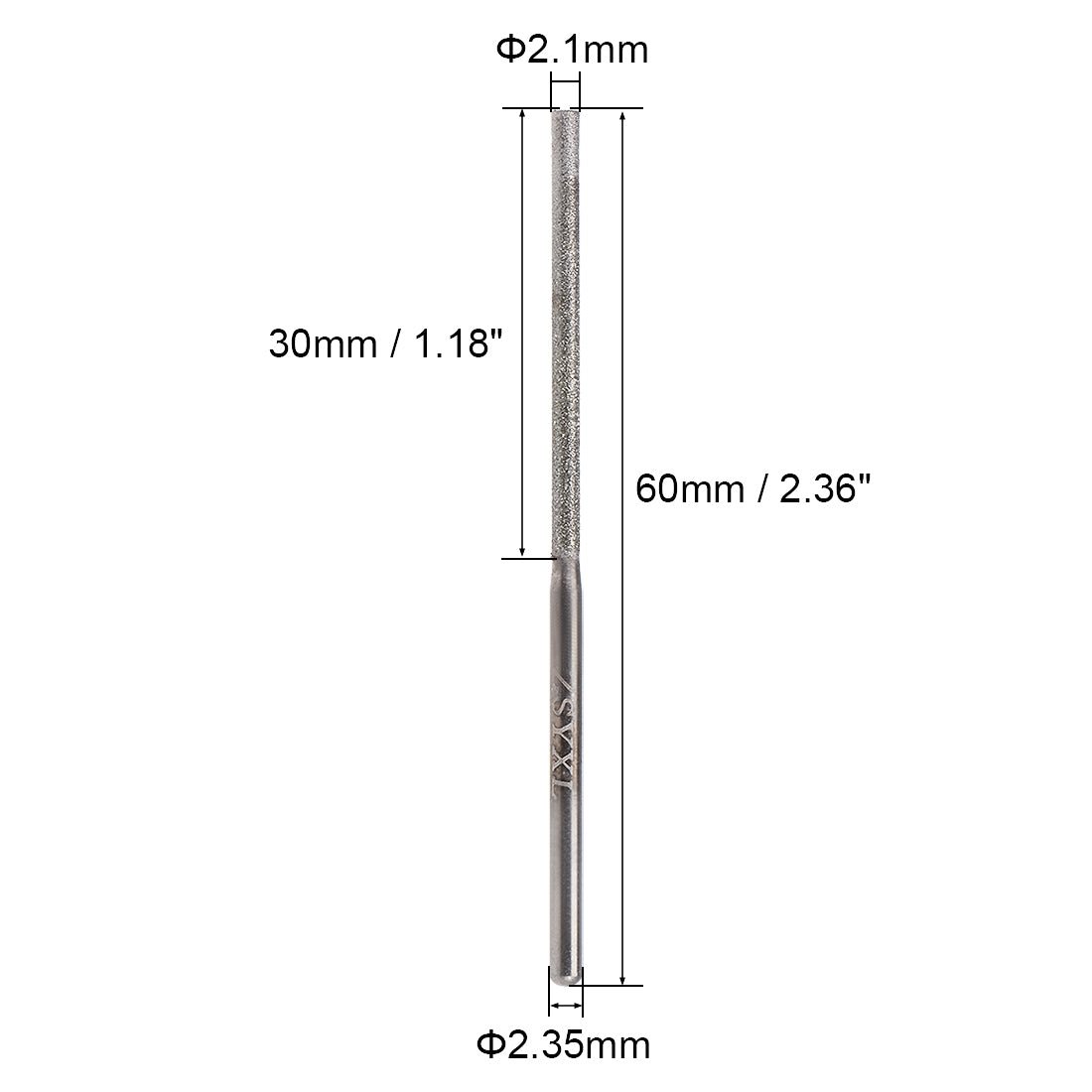 uxcell Uxcell Mini Diamond burrs Grinding Drill Bits Rotary Shank Cylindrical Ball Nose Tool