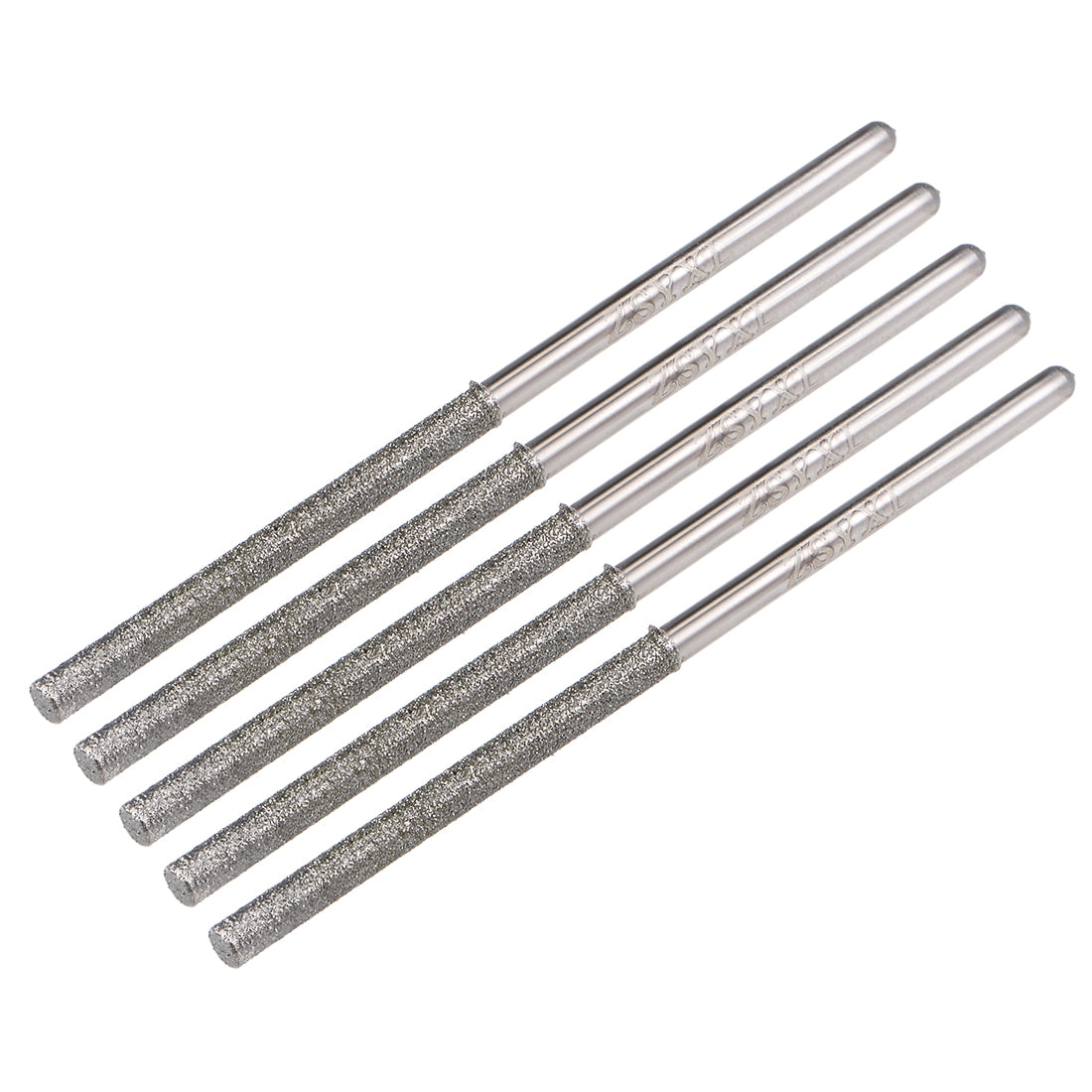 uxcell Uxcell Mini Diamond burrs Grinding Drill Bits Rotary Shank Cylindrical Ball Nose Tool