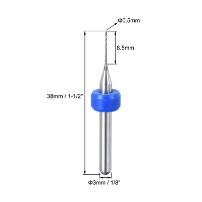 Harfington Uxcell 1Set (10Pcs) 0.5mm Carbide CNC Engraving Circuit Board Micro PCB Drill Bits