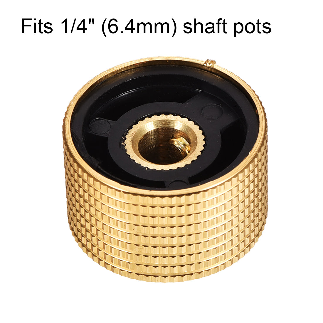 uxcell Uxcell Potentiometer Knob Gold Tone Aluminum Rotary Knob 25mmx15mm Volume Control Knob