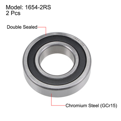 Harfington Uxcell Deep Groove Ball Bearings Inch Double Sealed Chrome Steel ABEC1