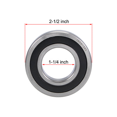 Harfington Uxcell Deep Groove Ball Bearings Inch Double Sealed Chrome Steel ABEC1